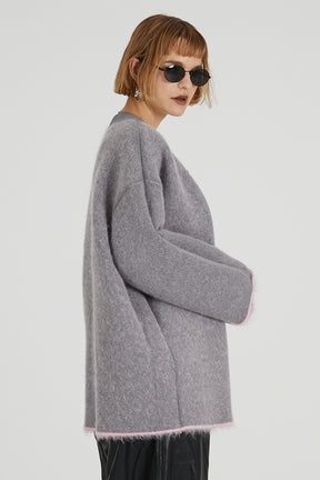 Double-faced Alpaca Knit Cardigan - 2025 AUTUMN