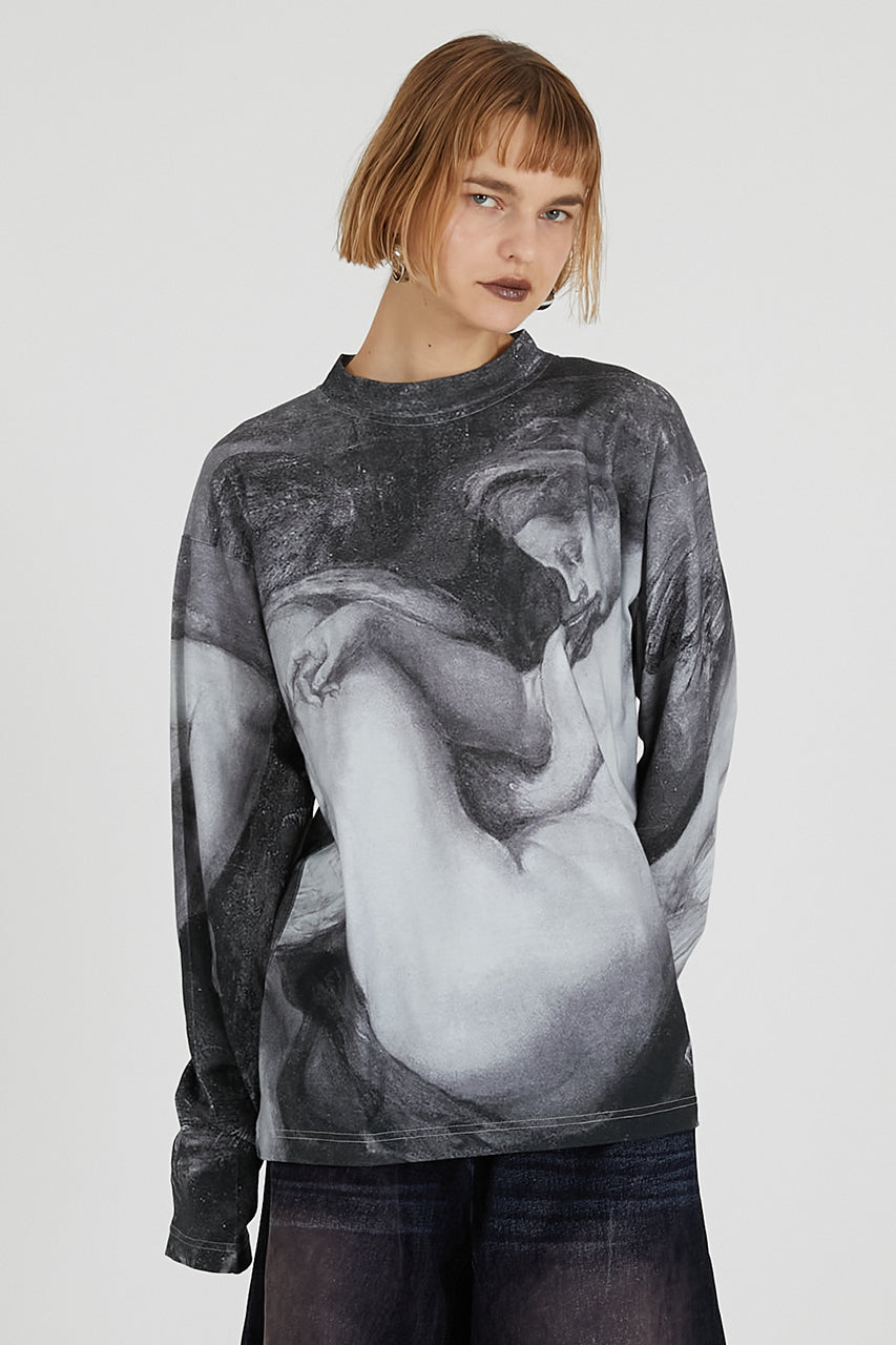 Mythology print long sleeve tee - 2025 AUTUMN