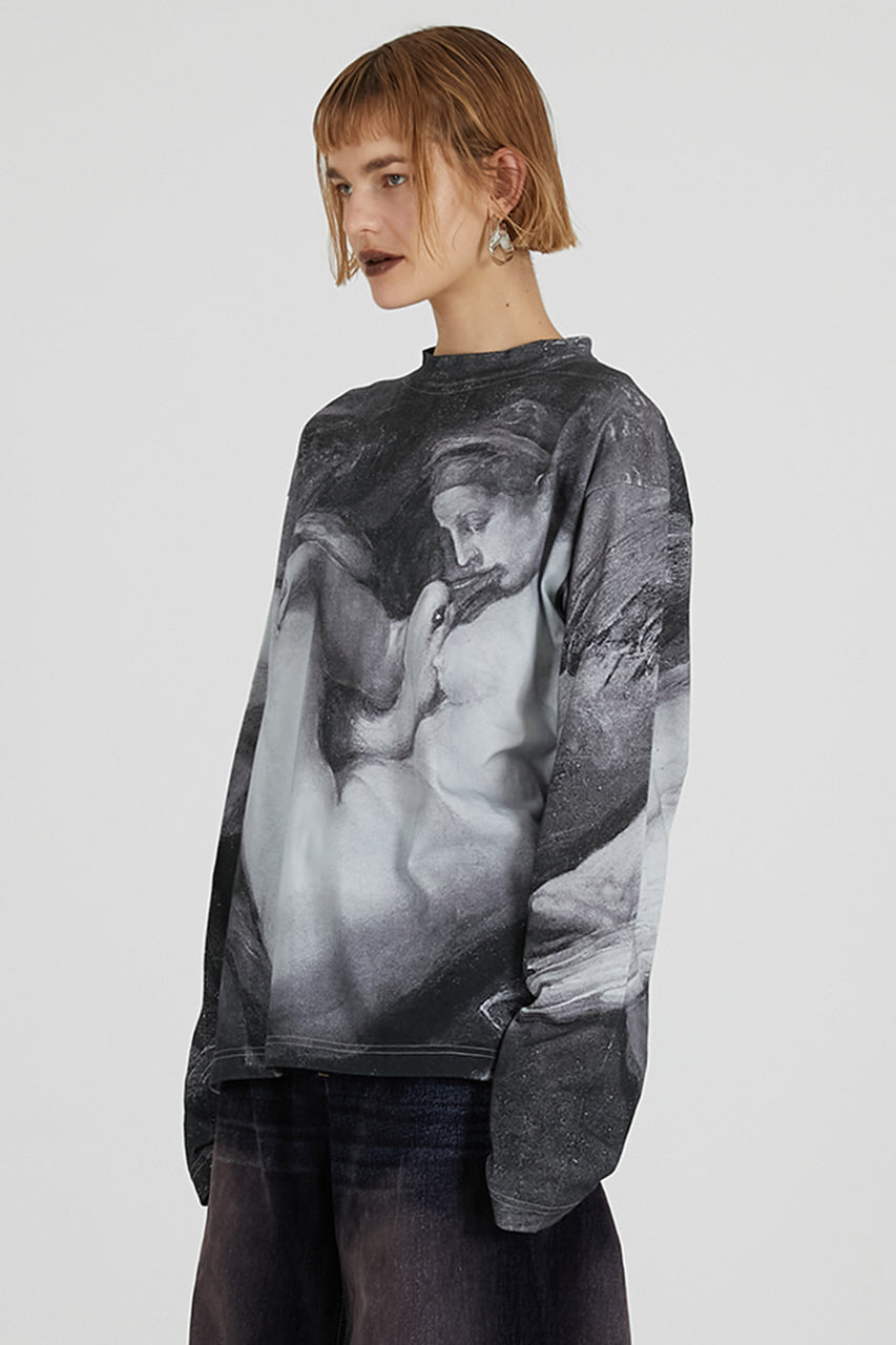 Mythology print long sleeve tee - 2025 AUTUMN