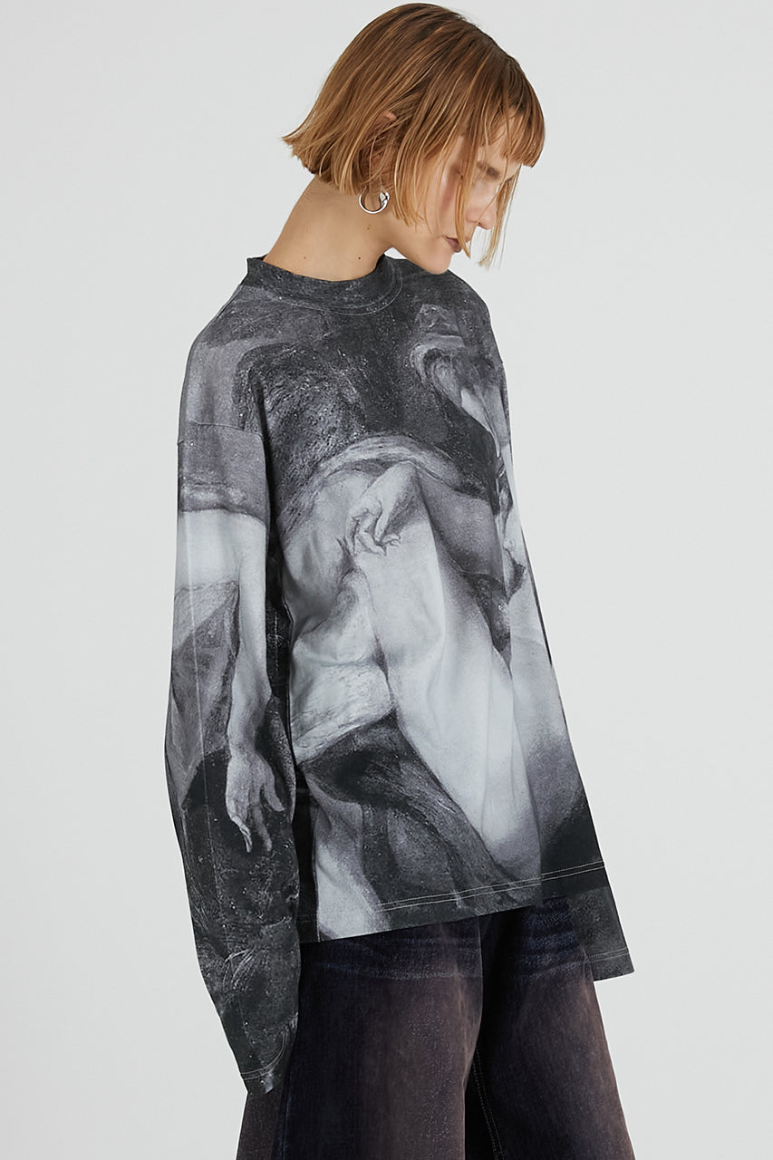 Mythology print long sleeve tee - 2025 AUTUMN