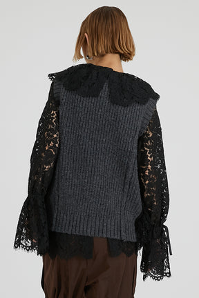 Fluffy Knit Vest - 2025 AUTUMN