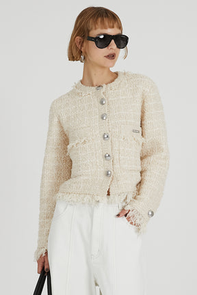 Tweed Knit Cardigan - 2025 AUTUMN