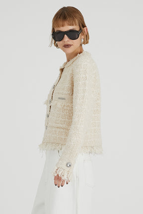 Tweed Knit Cardigan - 2025 AUTUMN