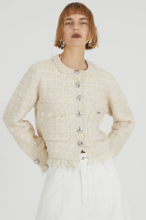 Tweed Knit Cardigan - 2025 AUTUMN