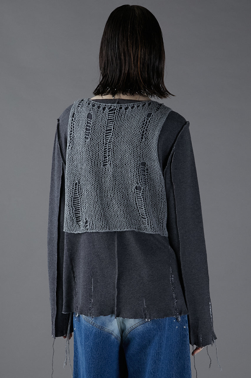 【24AUTUMN PRE ORDER】Mesh Layered Top