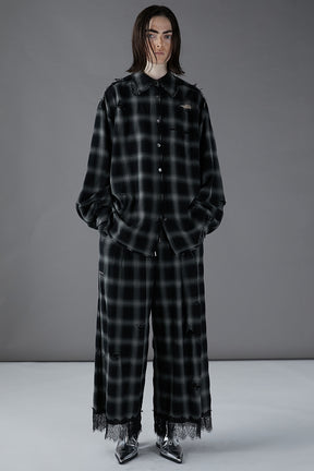 [24Autumn PRE ORDER] DAMAGED CHECK PANTS