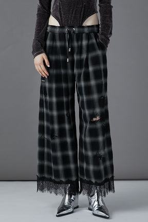 [24Autumn PRE ORDER] DAMAGED CHECK PANTS