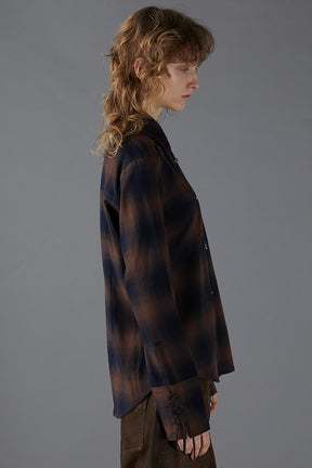 [24Autumn PRE ORDER] Multi Check Body Pierce Shirt