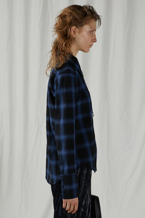 [24Autumn PRE ORDER] Multi Check Body Pierce Shirt