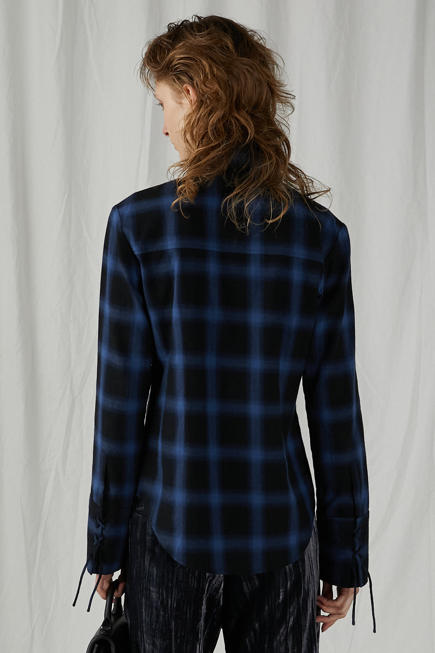 [24Autumn PRE ORDER] Multi Check Body Pierce Shirt