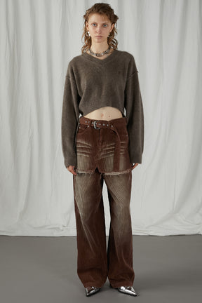 Corduroy Layered Pants