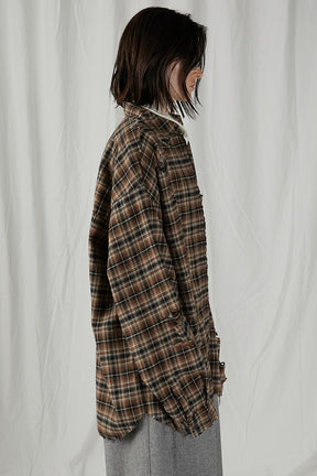 [24Autumn PRE ORDER] DAMAGED CHECK SHIRT