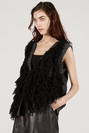 Fluffy Knit Vest - 2025 AUTUMN