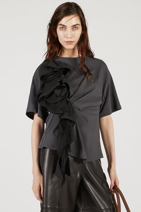 Rose Ruffled T-Shirt