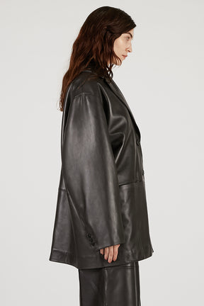 Overcoat Leather Jacket Coat - 2025 AUTUMN
