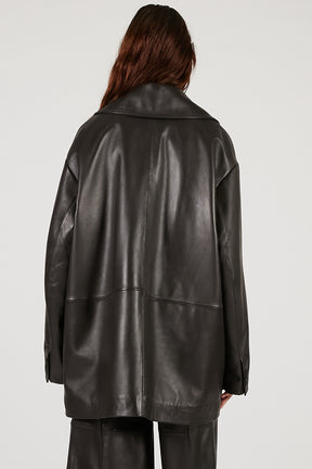 Overcoat Leather Jacket Coat - 2025 AUTUMN