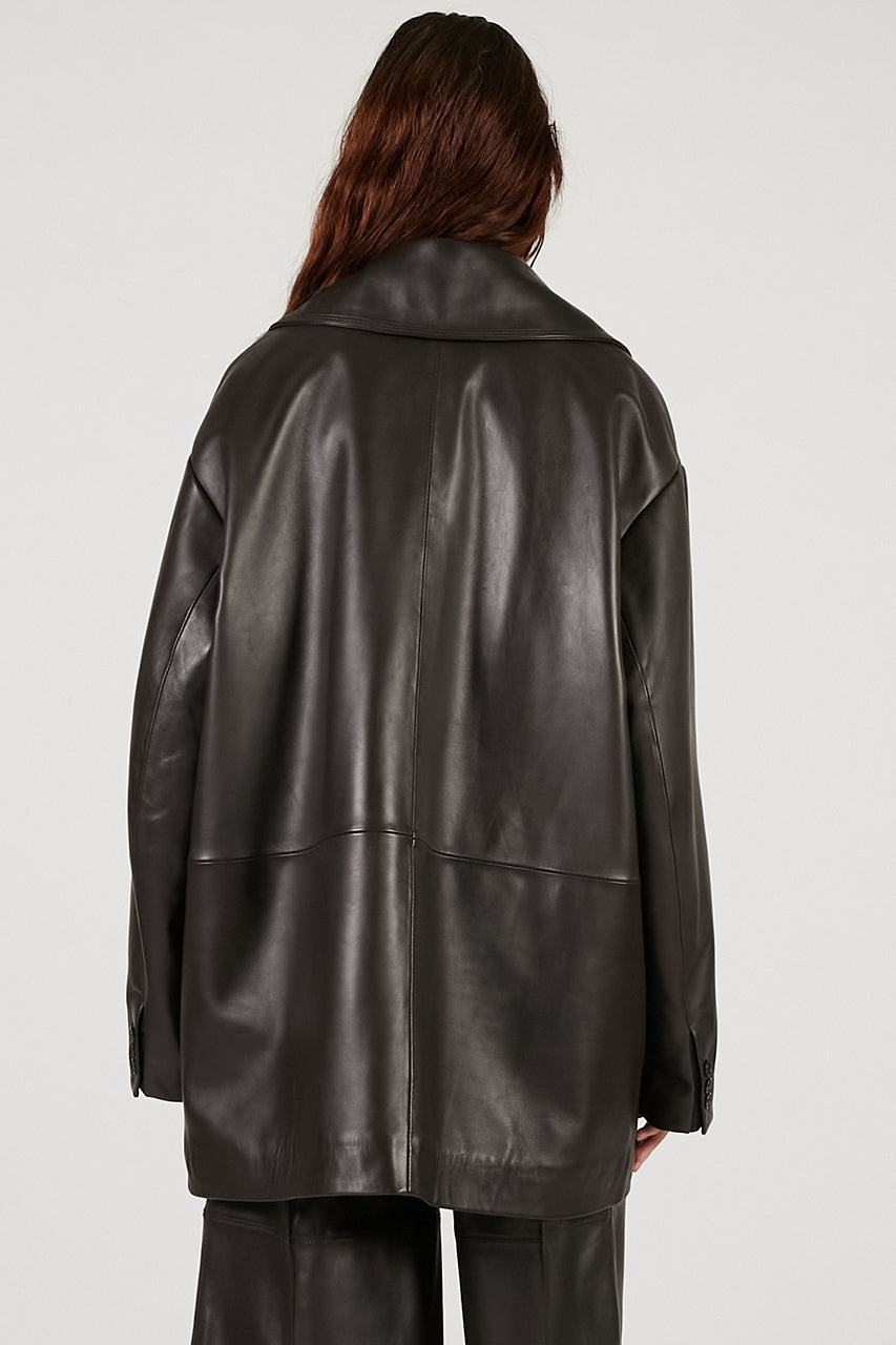 Overcoat Leather Jacket Coat - 2025 AUTUMN