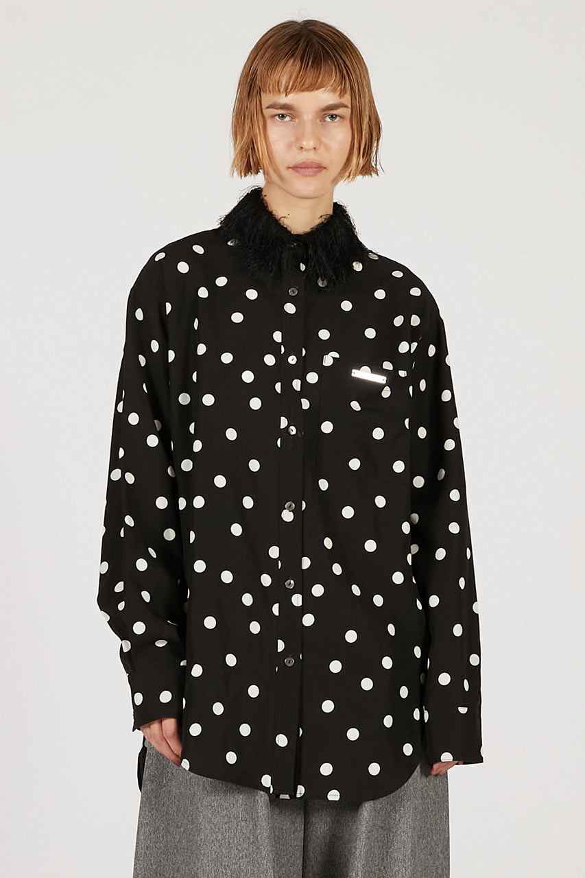 Feather Collar Shirt - 2025 AUTUMN