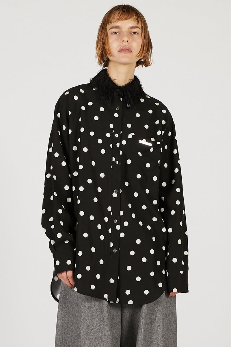 Feather Collar Shirt