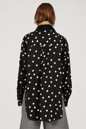 Feather Collar Shirt - 2025 AUTUMN