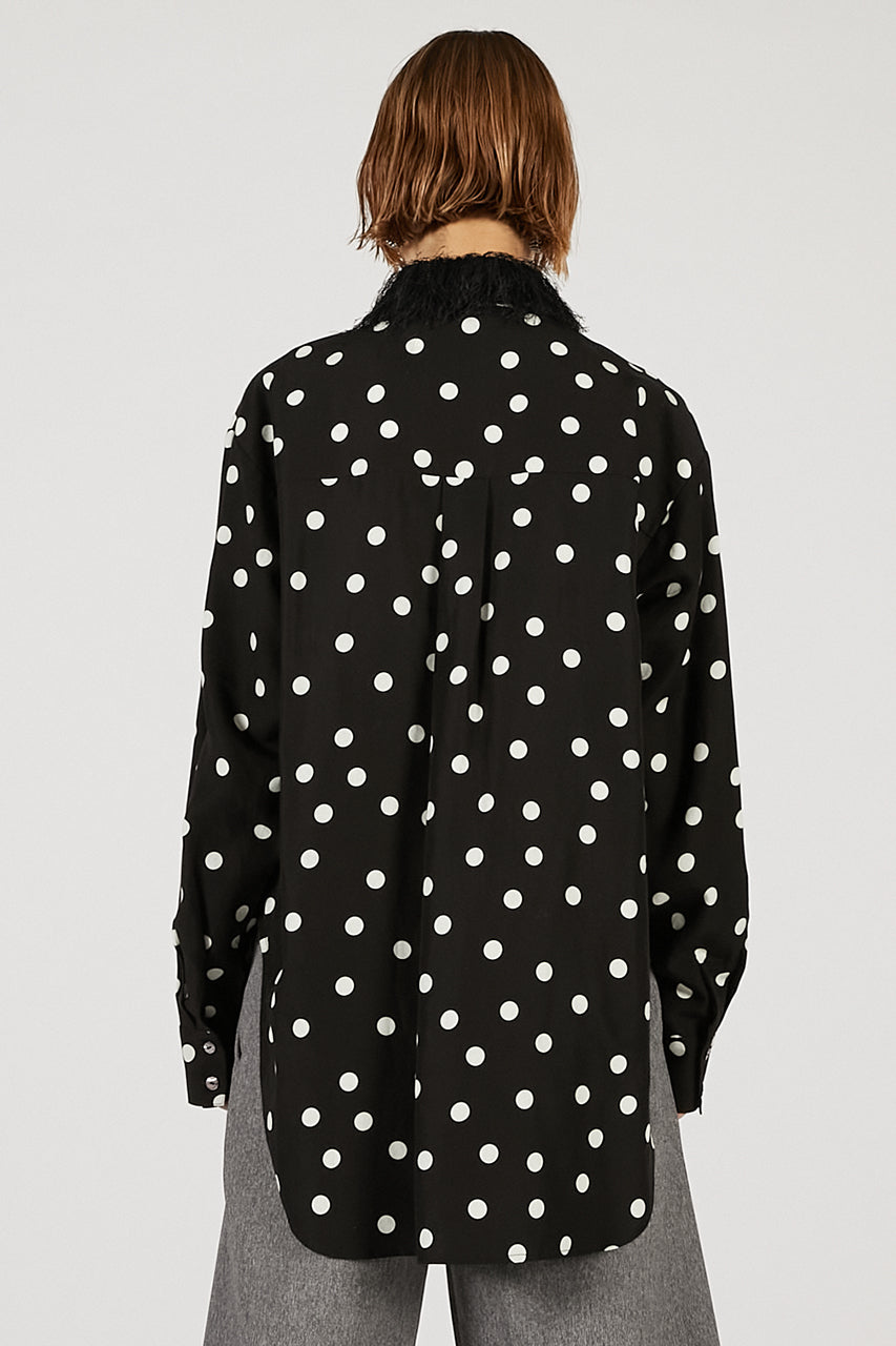Feather Collar Shirt - 2025 AUTUMN