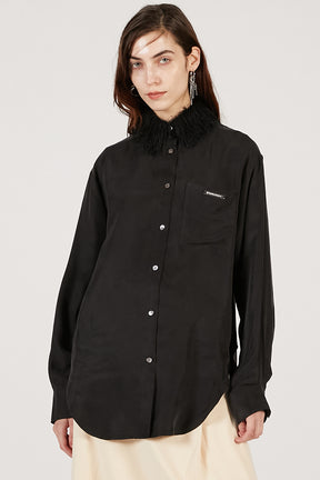 Feather Collar Shirt - 2025 AUTUMN