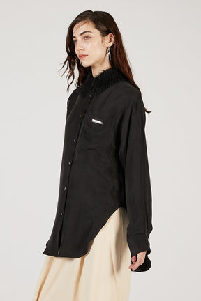 Feather Collar Shirt - 2025 AUTUMN
