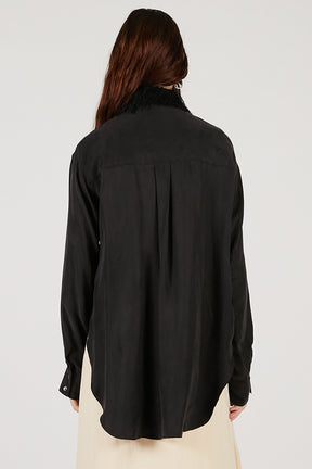 Feather Collar Shirt - 2025 AUTUMN
