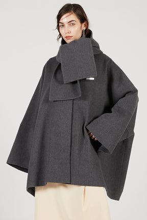 Poncho Coat with Scarf - 2025 AUTUMN