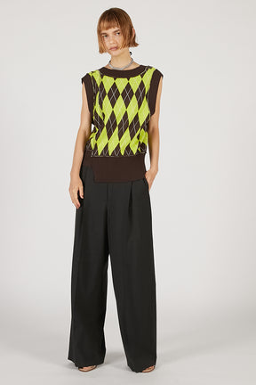 Argyle Knit Vest - 2025 AUTUMN