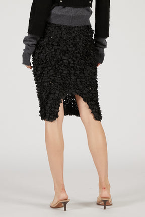 Tape Ribbon Midi Skirt - 2025 AUTUMN