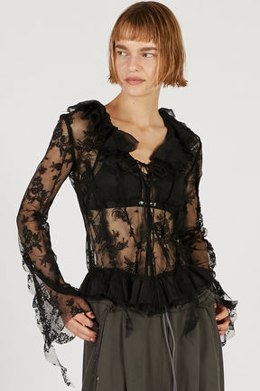 Lace Ruffled Blouse