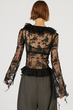 Lace Ruffled Blouse