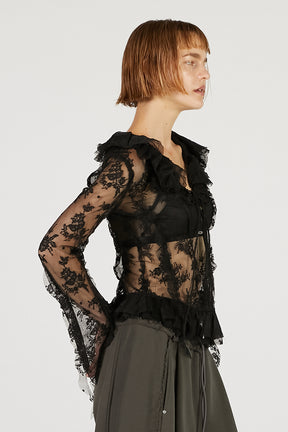Lace Ruffled Blouse