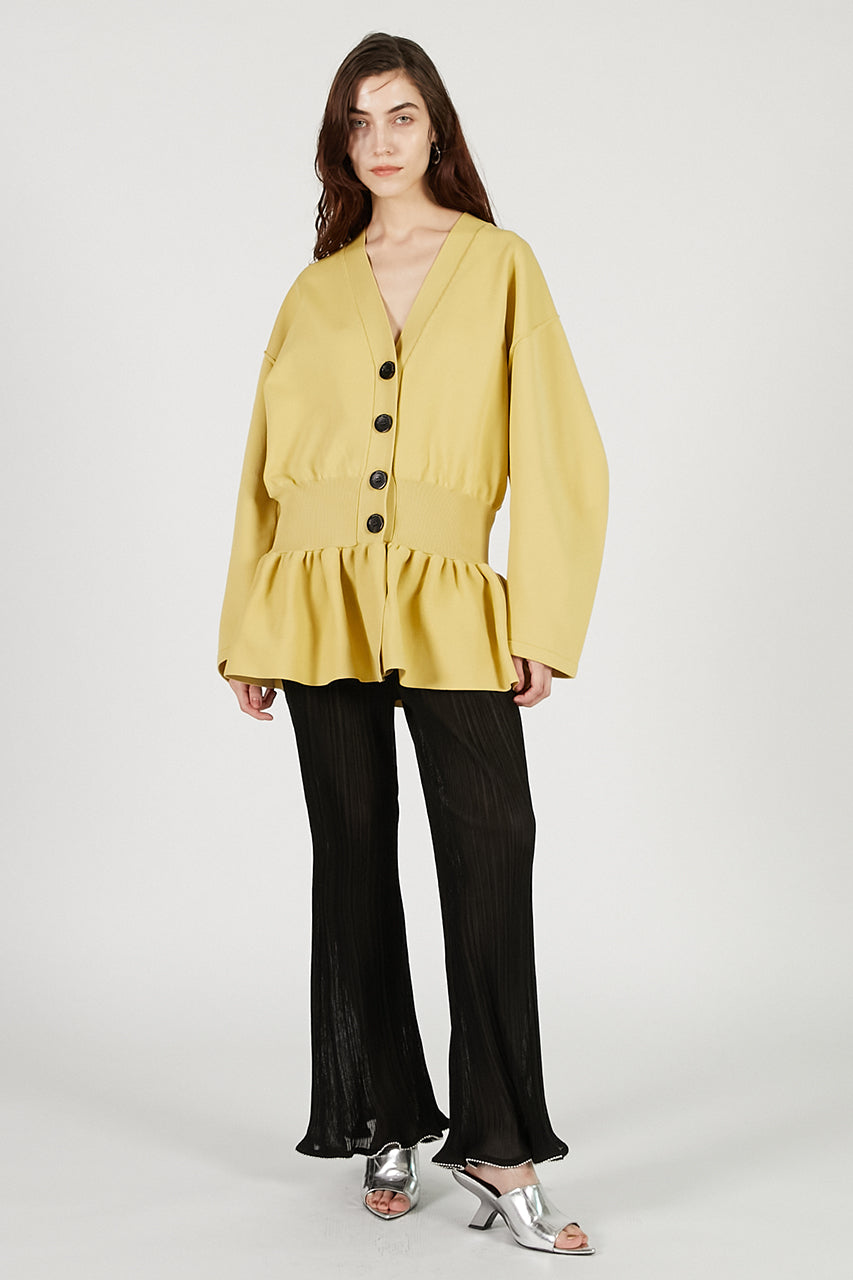 カーディガン 「2025Autumn Pre-Order」コクーンスリーブペプラムニットカーデ / Cocoon Sleeve Peplum Knit Cocoon Sleeve Peplum Knit Cardigan - 2025 AUTUMN