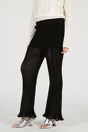 Beaded knit pants