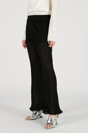 Beaded knit pants