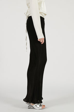 Beaded knit pants