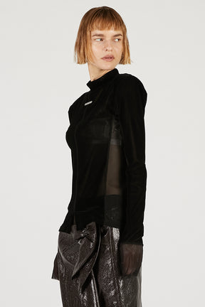 Velour Turtleneck Top - 2025 AUTUMN