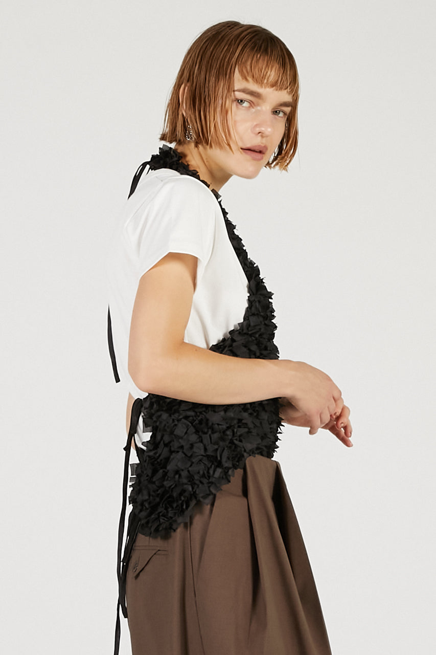 Tape Ribbon Halter Top