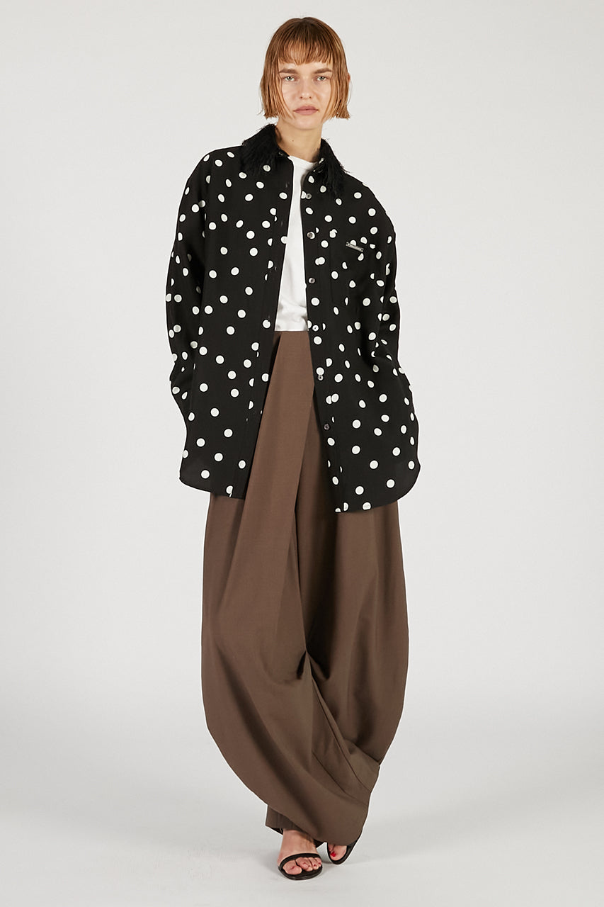 Feather Collar Shirt - 2025 AUTUMN