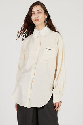 Feather Collar Shirt - 2025 AUTUMN