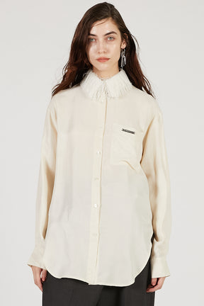 Feather Collar Shirt - 2025 AUTUMN