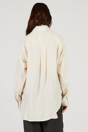 Feather Collar Shirt - 2025 AUTUMN