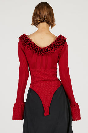 Frill Knit Bodysuit - 2025 AUTUMN