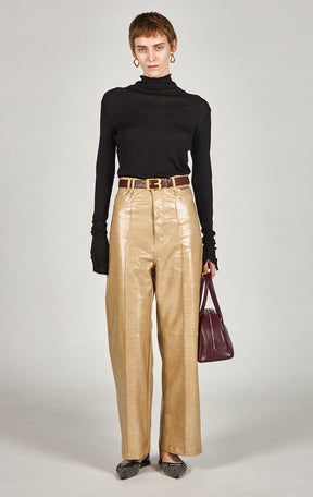 Pure Merino Wool Turtleneck Top