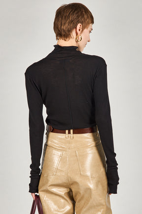 Pure Merino Wool Turtleneck Top