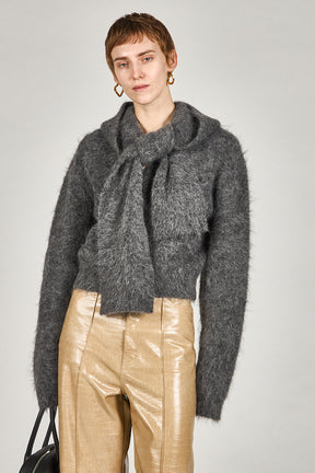 Alpaca Blend 2-Way Hoodie - 2025 WINTER