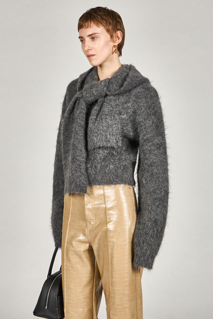 Alpaca Blend 2-Way Hoodie - 2025 WINTER