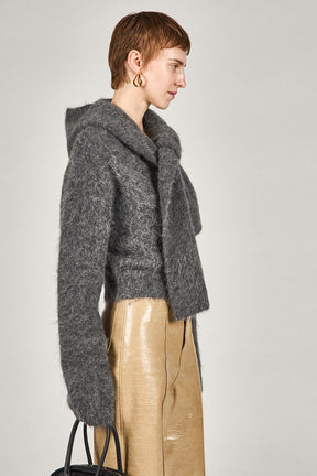 Alpaca Blend 2-Way Hoodie - 2025 WINTER